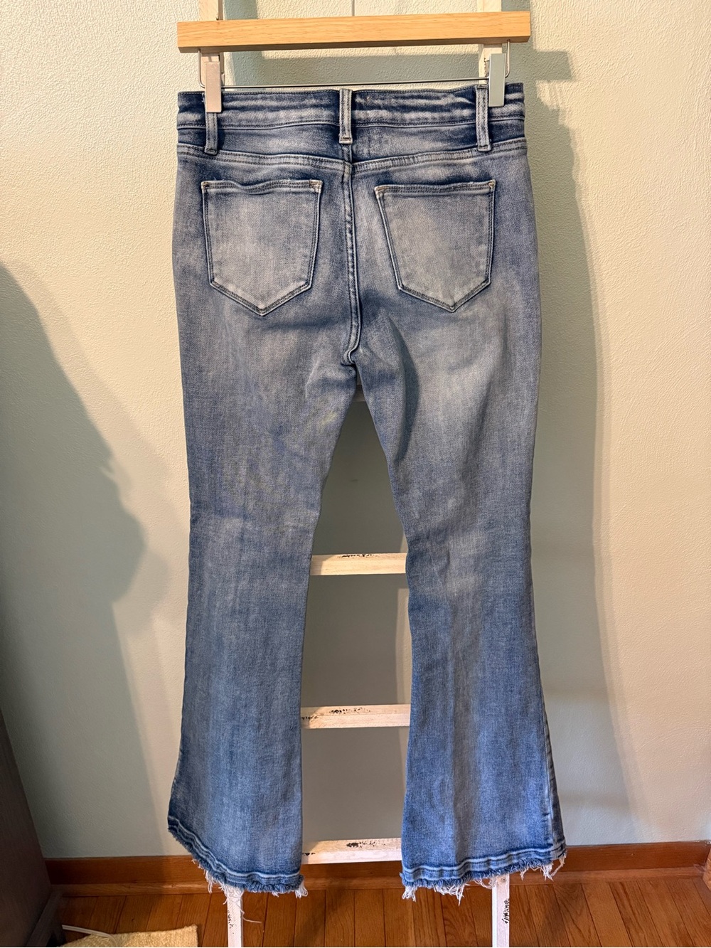 Altar’D State High Rise Button Fly Distressed Flare Jeans Size 9 Juniors Women - Picture 5 of 10